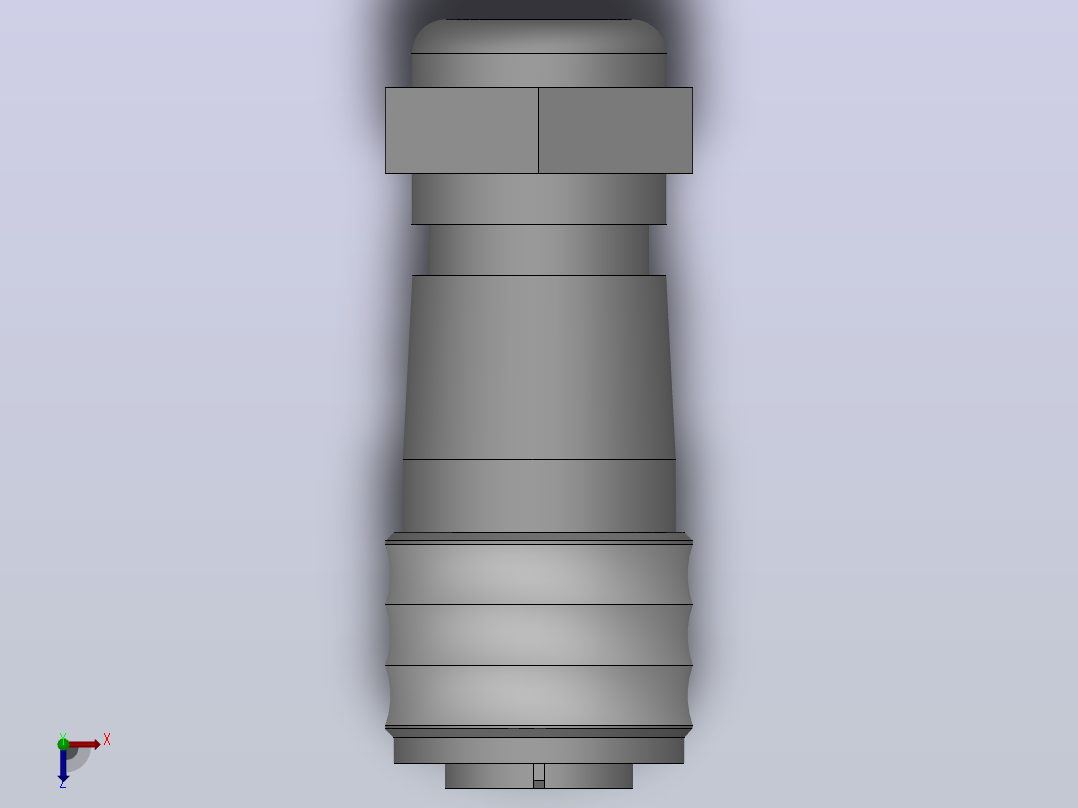 SF1210P[SF1210P-6]航空插头，多芯接头，连接器俯视图