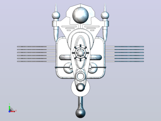 科幻星际飞船模型前视缩略图