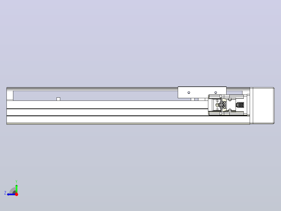 MTH12标准螺杆滑台[MTH12-L#-250-BR-P10-C3]右视图
