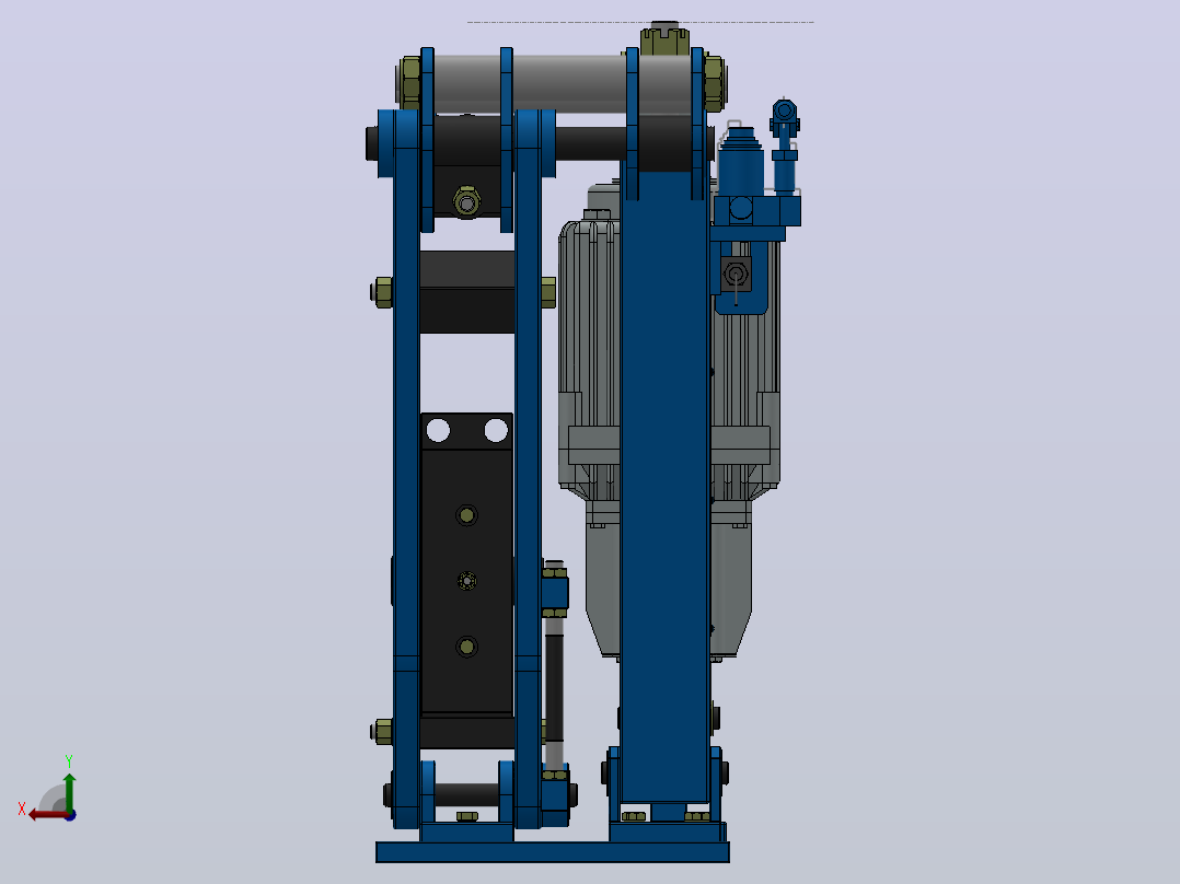 YP41系列电力液压盘式制动器YP41-4500-800×30-ⅡA-CL.RL.WL.HL后视图