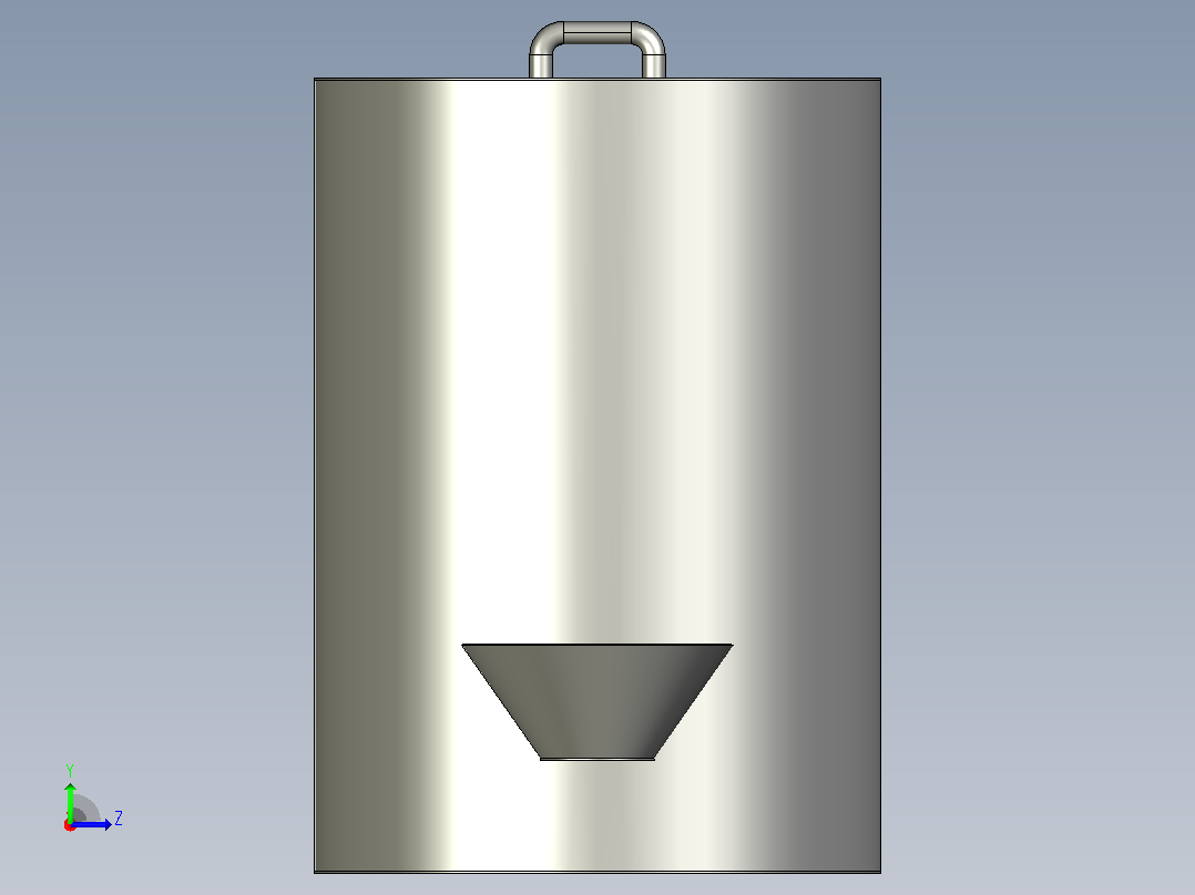 的带过滤器的食品罐左视图