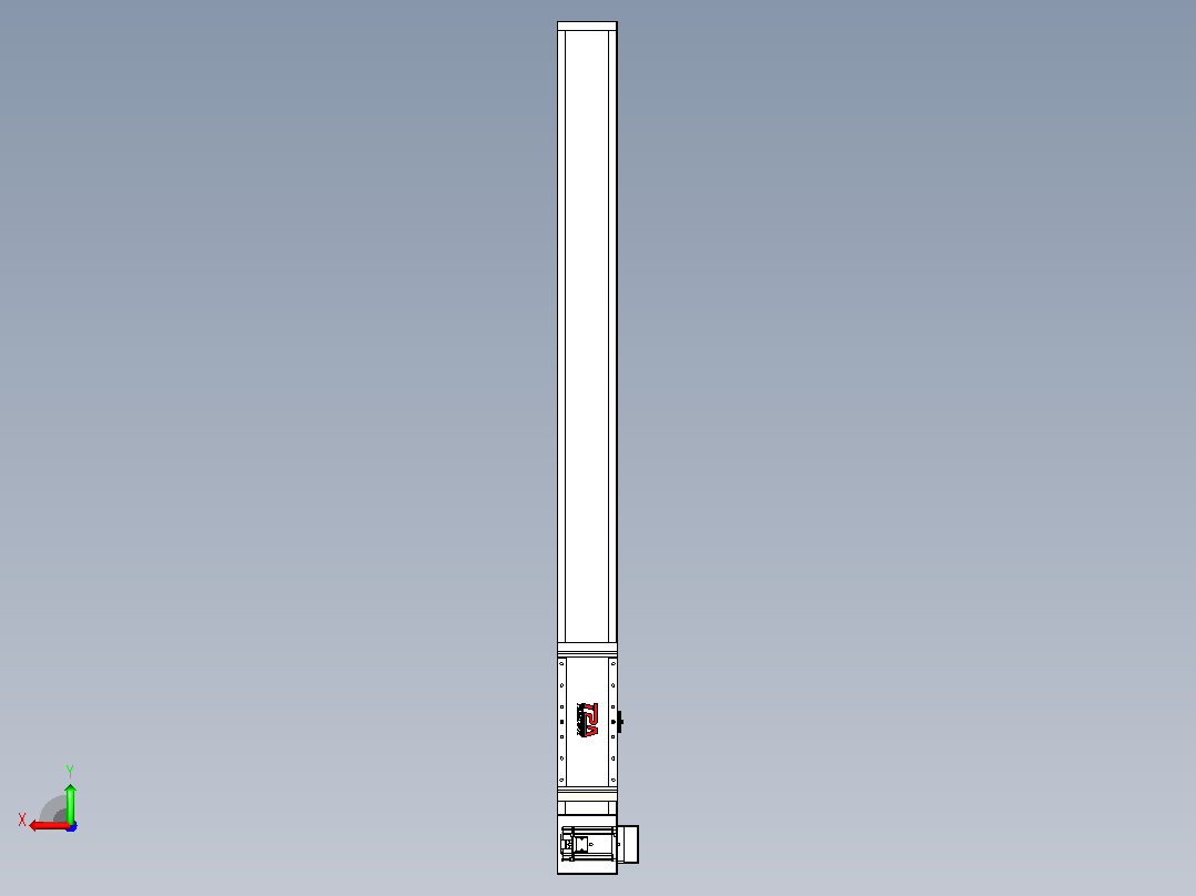 伺服电机集成皮带传动直线执行器TPA-OCB-140-256-L1250-RU-P75-N3后视图