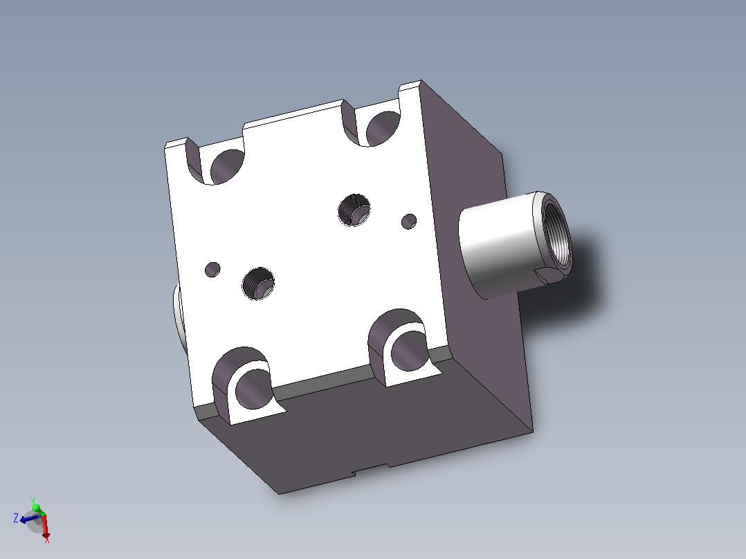 佑嘉欣油缸MPJ.Q.D-63-20-内牙主视图