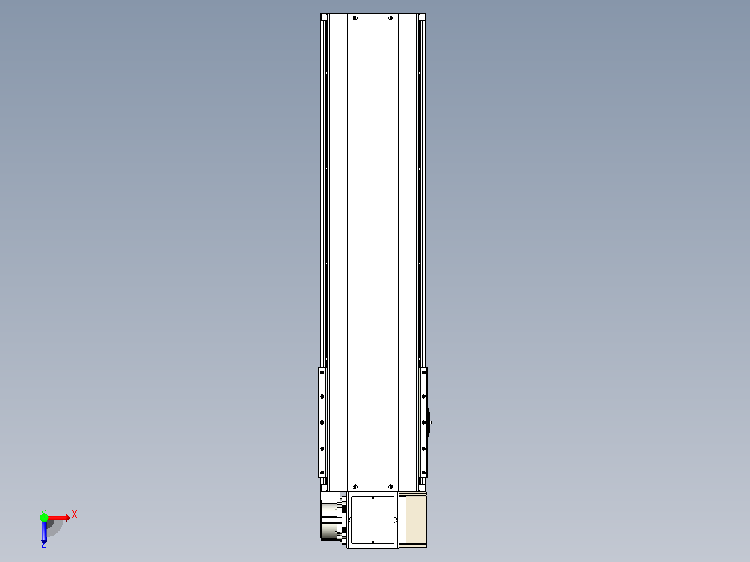 皮带直线轴半封闭可选导轨TPA-HNB-220D-176-L600-RP-C-P1K-N3俯视图