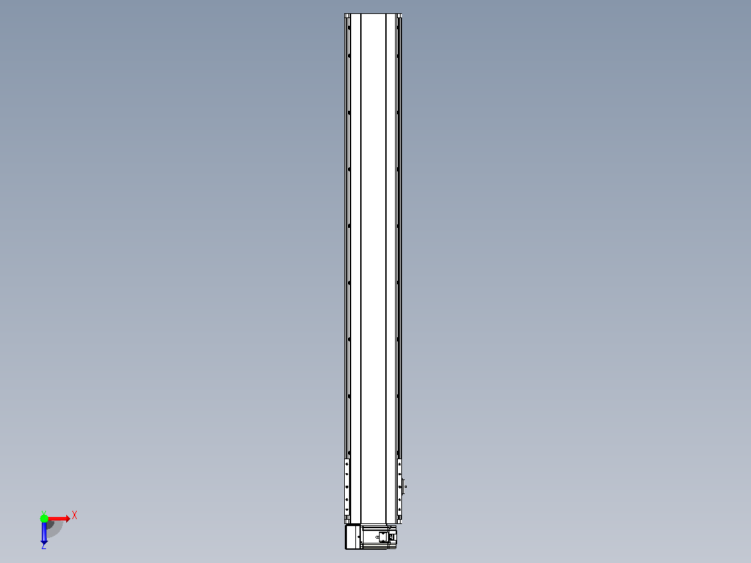 皮带直线轴半封闭可选导轨TPA-HNB-202D-140-L1450-LU-C-P75-N3俯视图