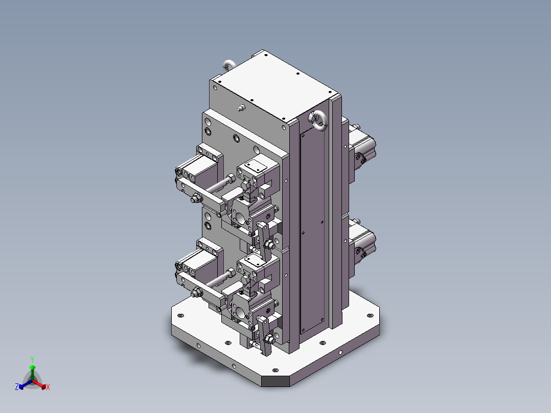 阀体夹具组立图正等轴测图