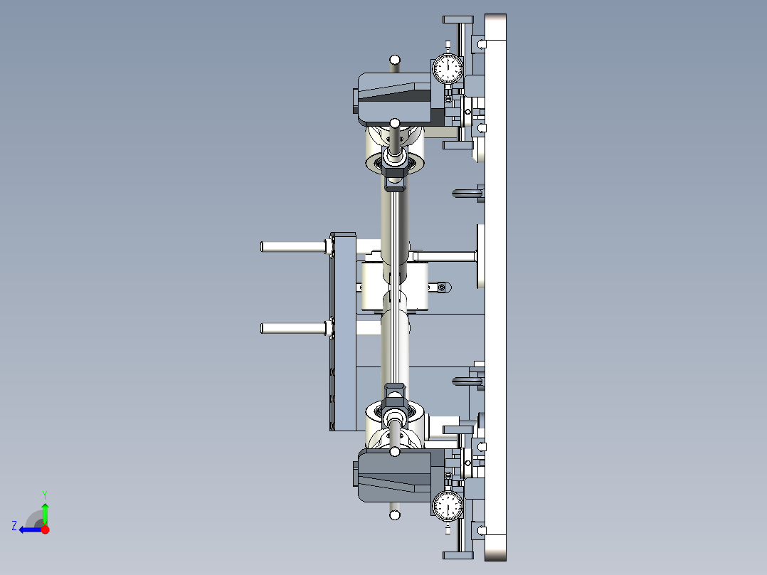 东风天龙车推力杆装配综合检具inventor右视图