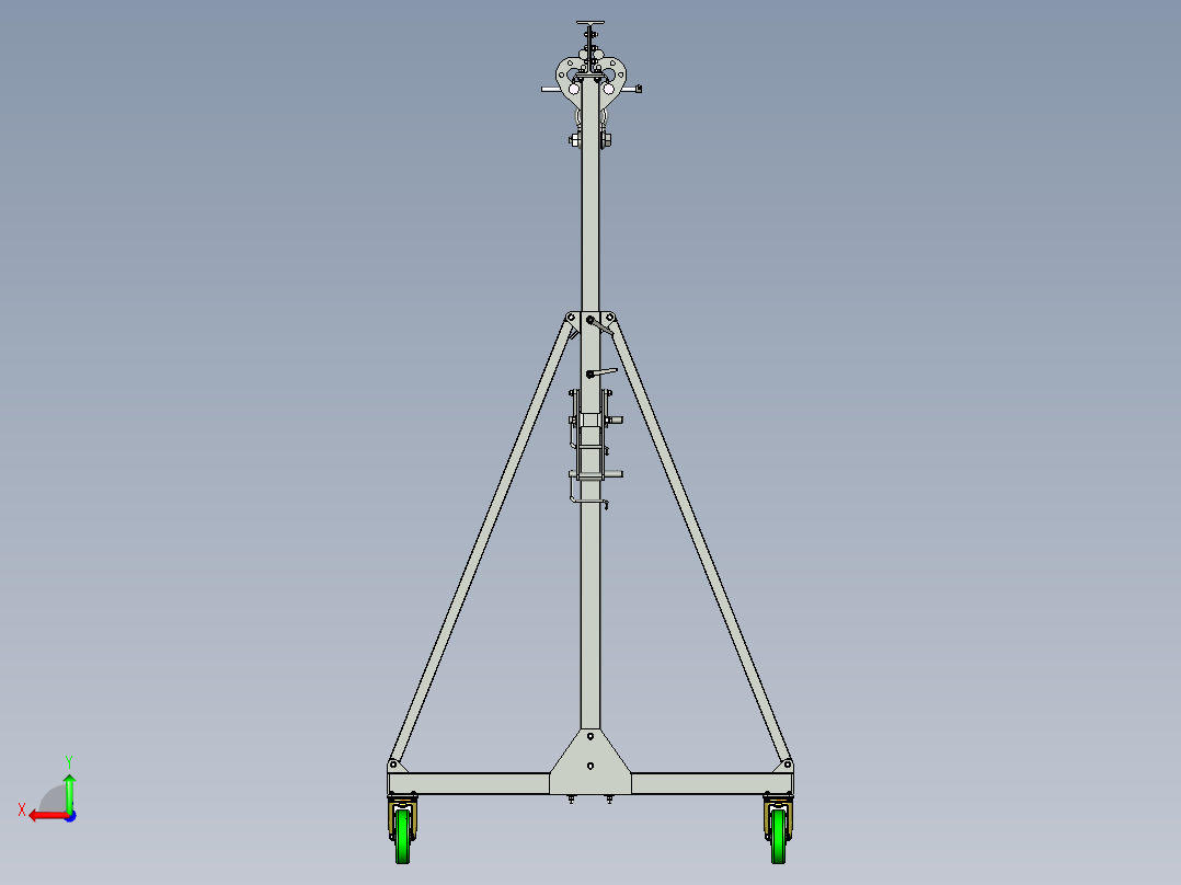 便携式龙门机架 2吨后视图