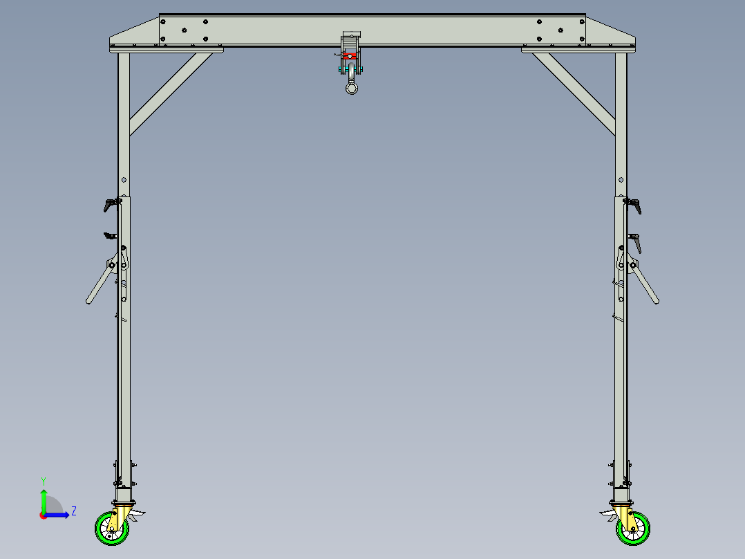 便携式龙门机架 2吨左视图