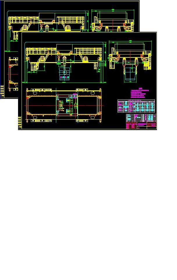 75t吊钩桥式起重机总图