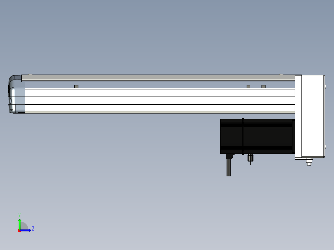Toyo东佑达直线模组-ETH12-300-BM-200W+煞車左视图