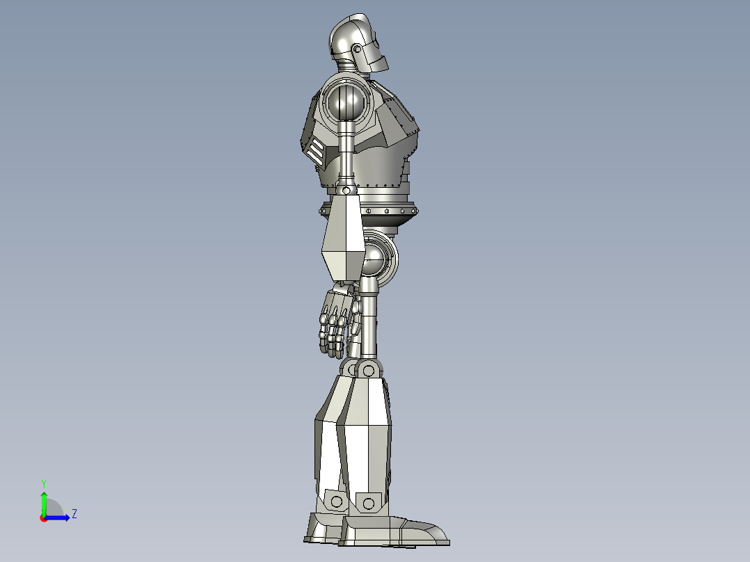 动画钢铁巨人手办玩具左视图