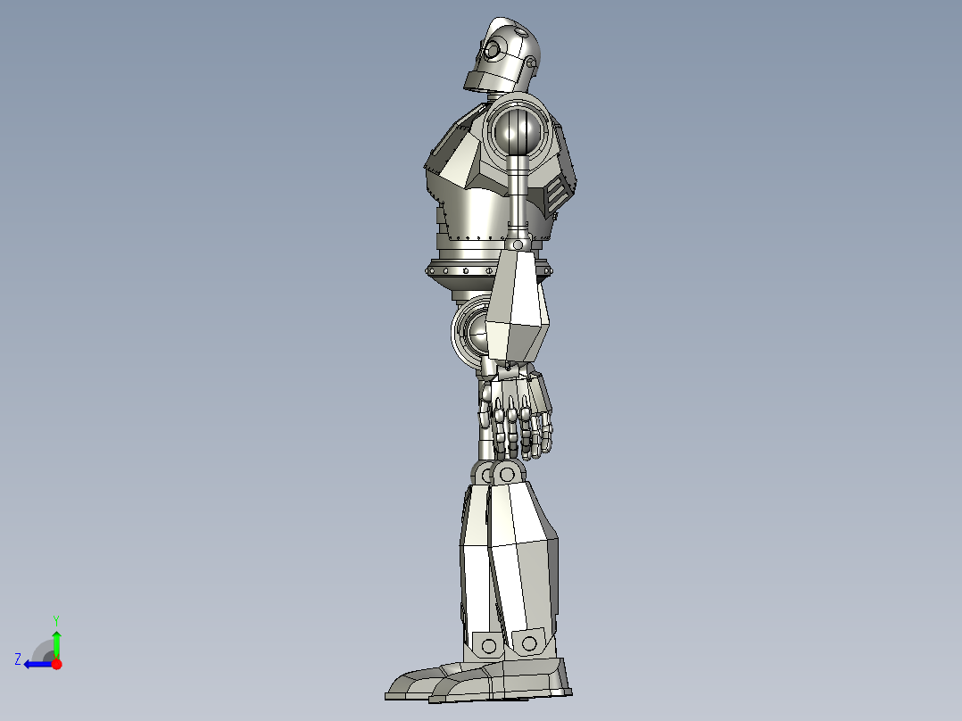 动画钢铁巨人手办玩具右视图
