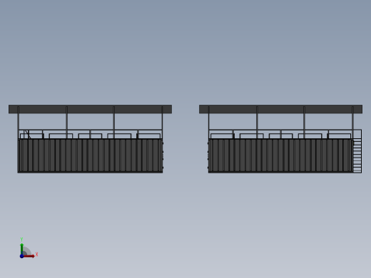 集装箱改装食堂3D数模图纸 STP格式