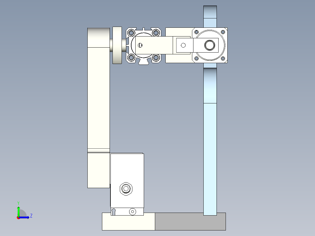 凸轮槽定位机构左视图