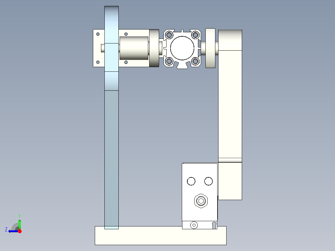 凸轮槽定位机构右视图