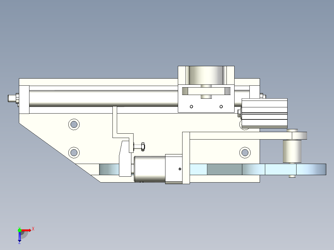 凸轮槽定位机构俯视图