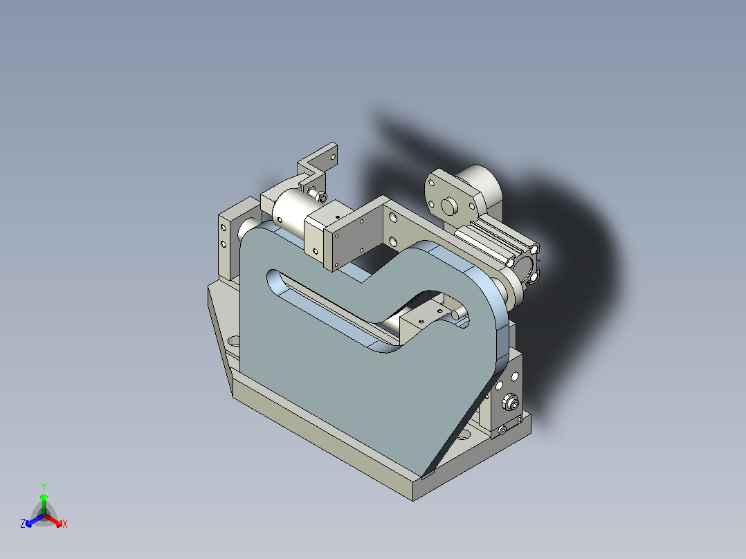 凸轮槽定位机构正等轴测图