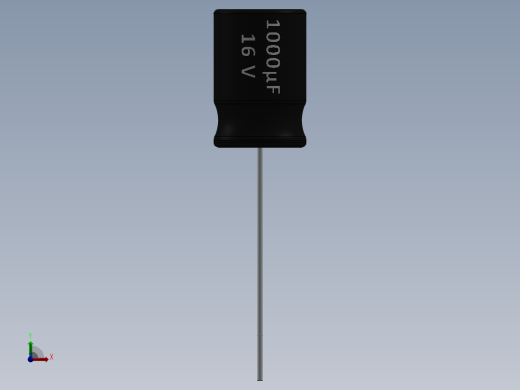 电容器 二极管 电阻器-Capacitor 1000uF-16V前视缩略图