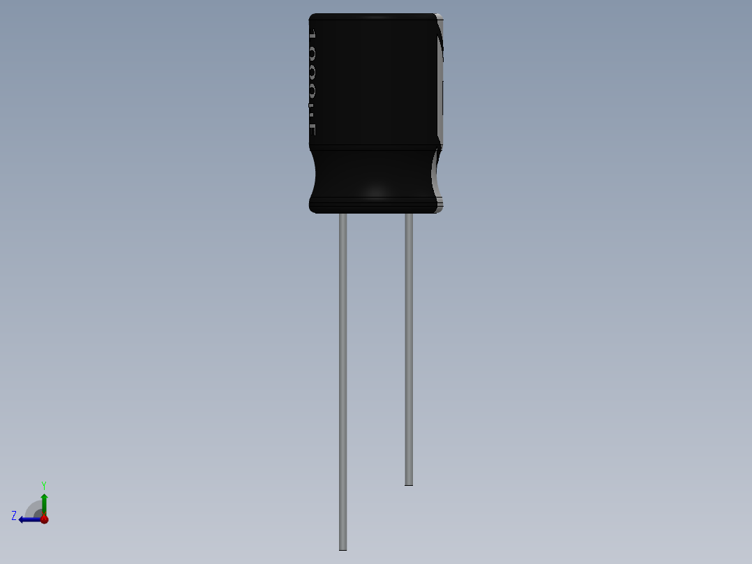 电容器 二极管 电阻器-Capacitor 1000uF-16V右视图