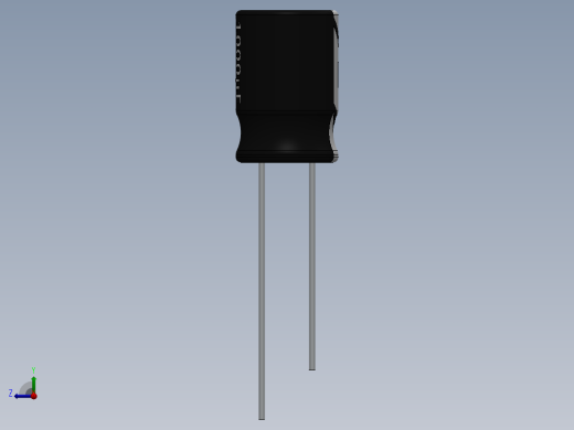 电容器 二极管 电阻器-Capacitor 1000uF-16V右视缩略图