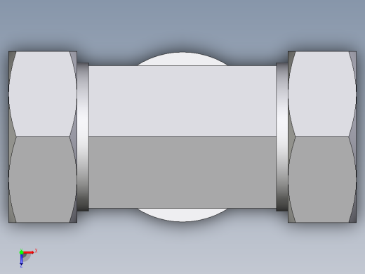 卡套式工业通用硬管接头EO_Adjustable_locknut_branch_tee_TEE42ZLRCF俯视缩略图