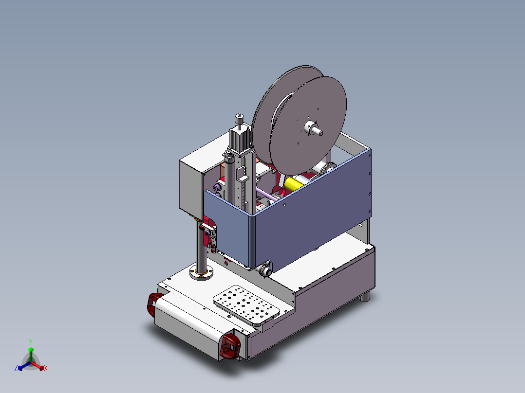 桌上型贴标机(成熟量产)正等轴测图