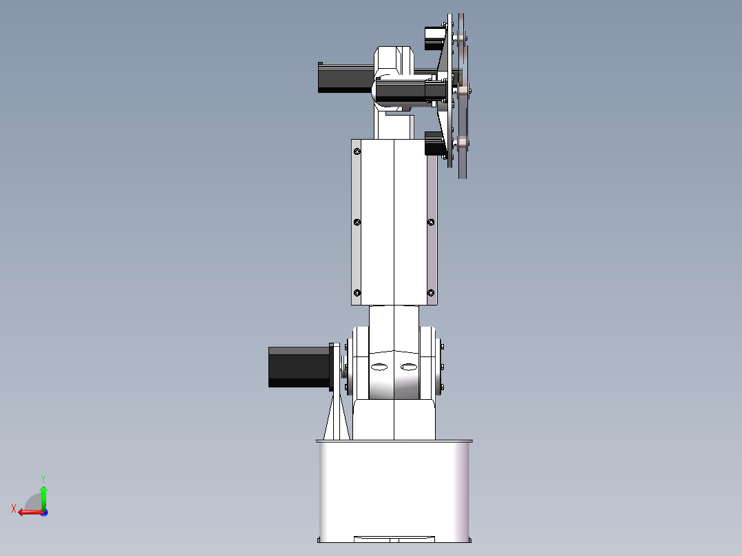 铸件打磨机械手设计含SW三维==1268484==390后视图