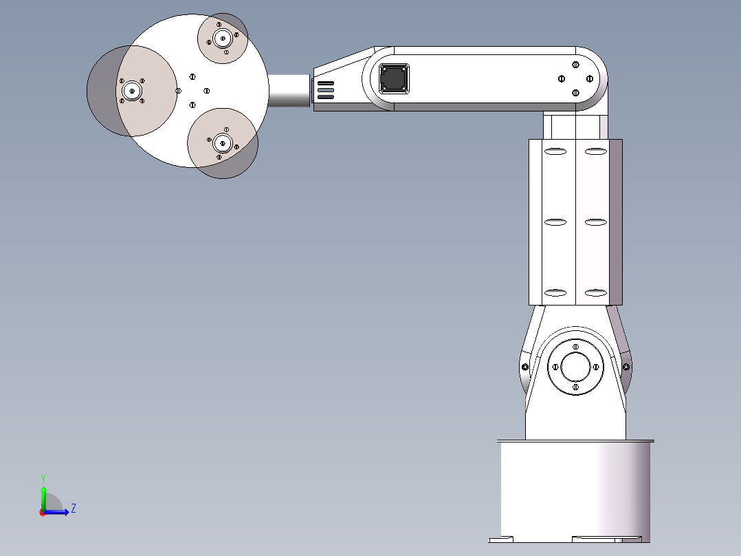 铸件打磨机械手设计含SW三维==1268484==390左视图