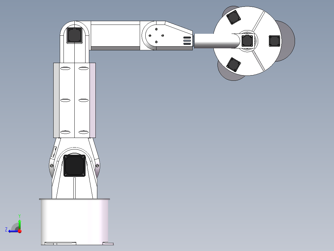 铸件打磨机械手设计含SW三维==1268484==390右视图