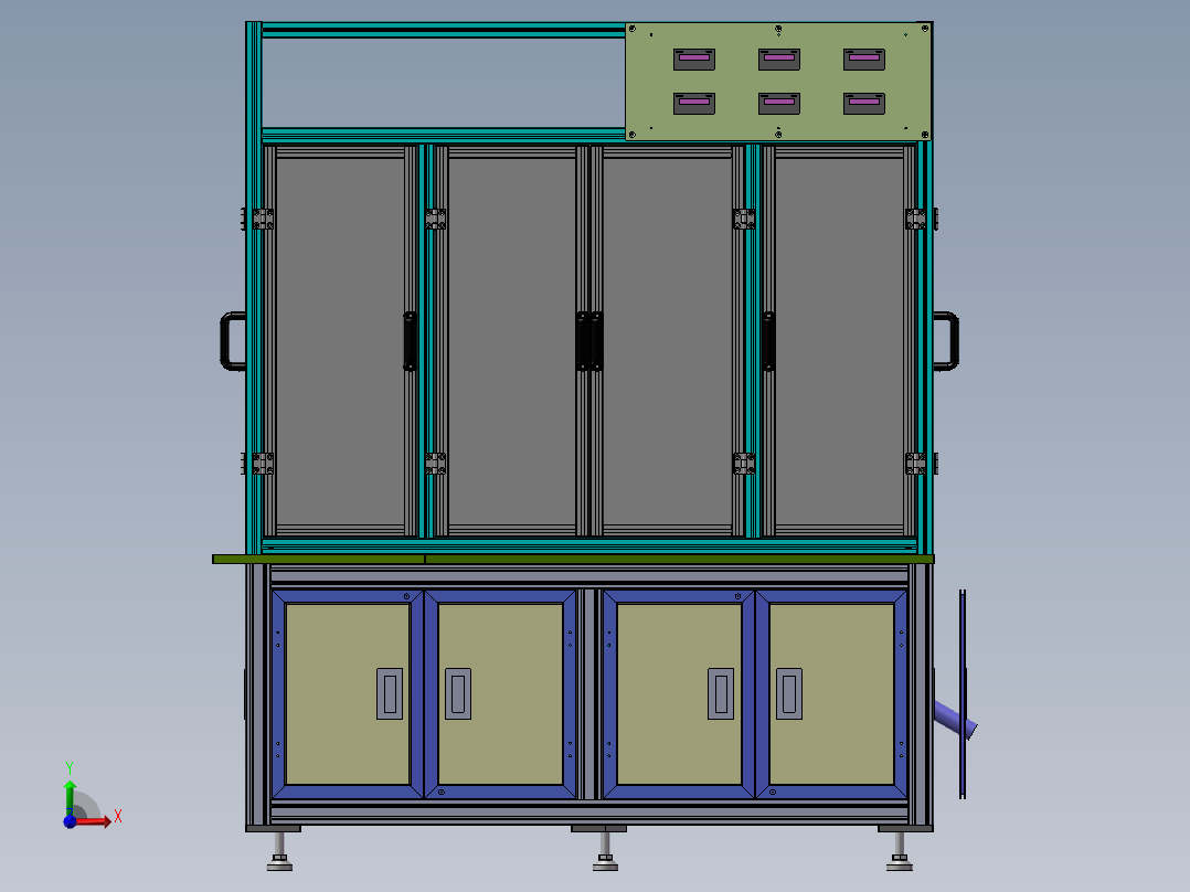 多工位转盘压装检测自动化设备前视图