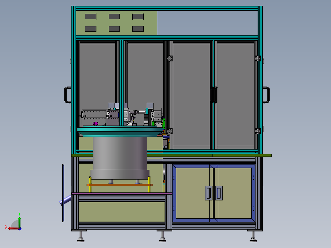 多工位转盘压装检测自动化设备后视图
