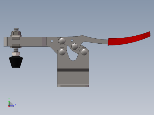 水平式快速夹具左视缩略图