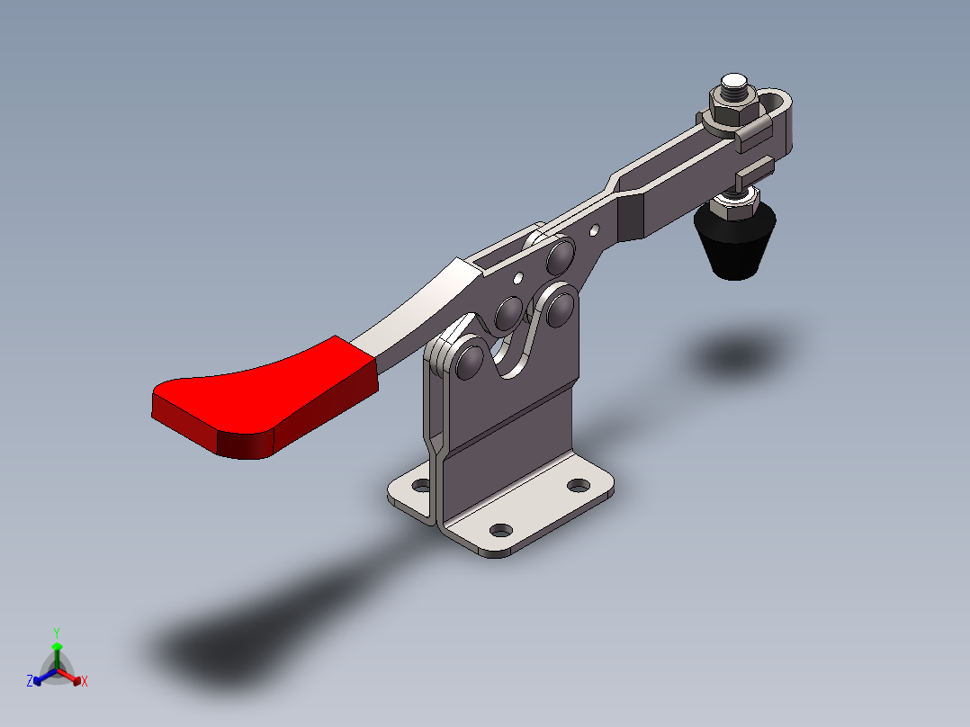 水平式快速夹具正等轴测图