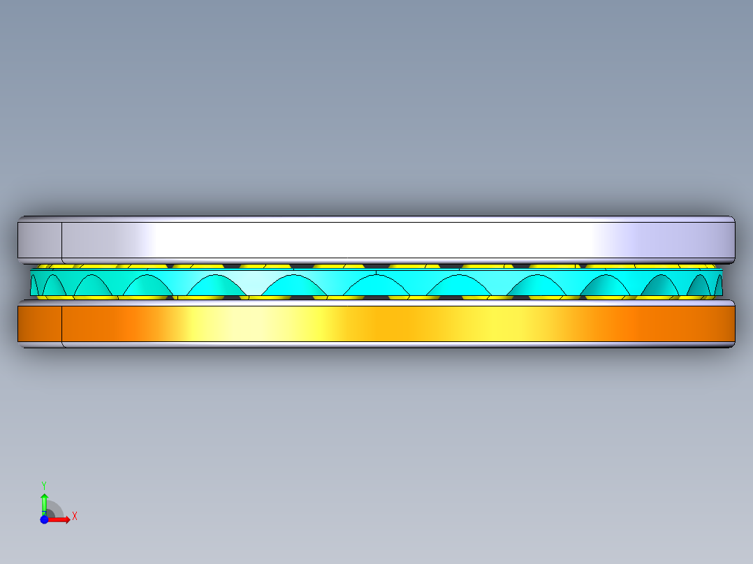 平面推力球轴承51118前视图