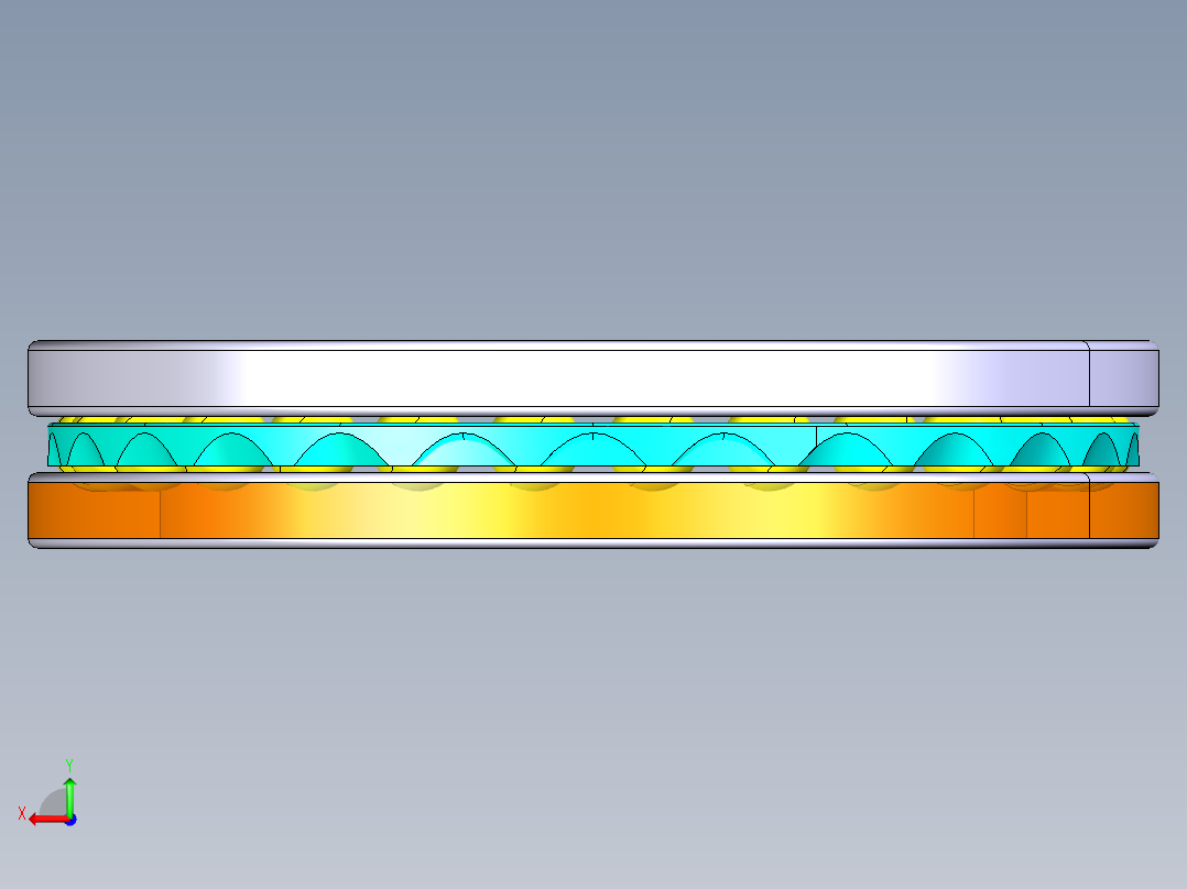 平面推力球轴承51118后视图