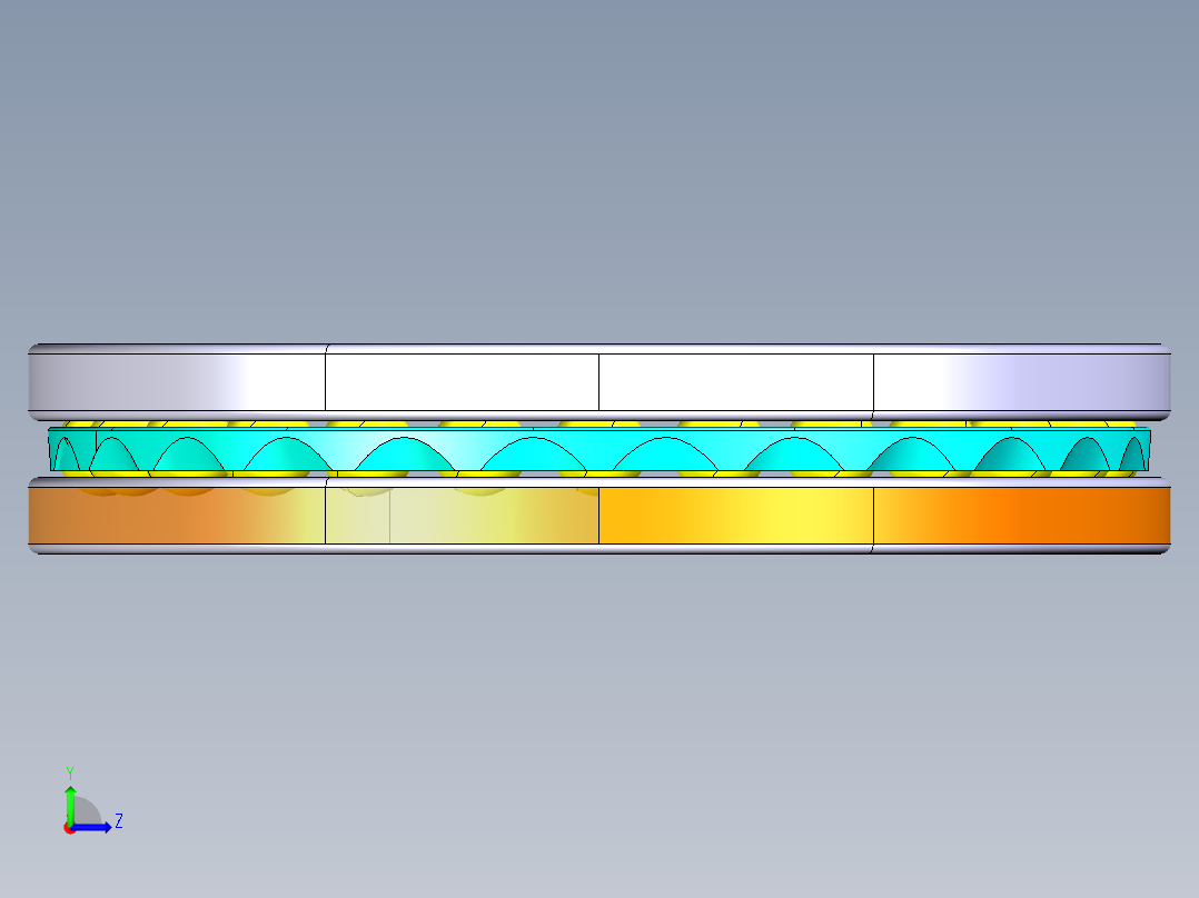 平面推力球轴承51118左视图