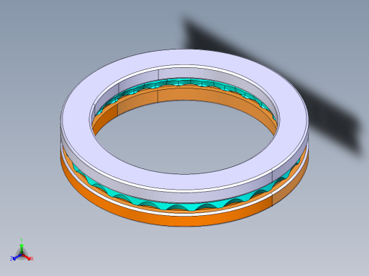 平面推力球轴承51118正等轴测缩略图