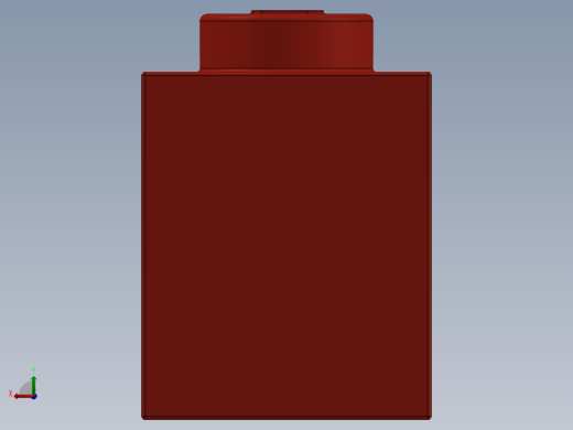 乐高套装 4421基本积木-300521 Bright Red Brick 1 x 1.SLDPRT后视缩略图