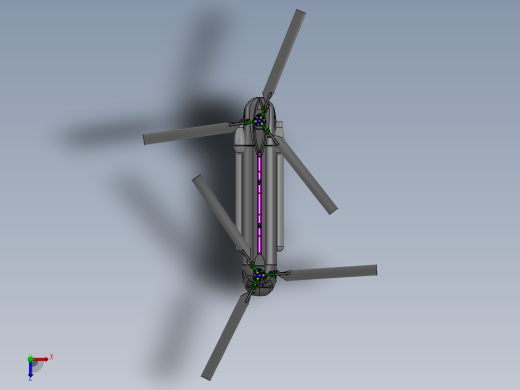 直升飞机 飞机模型设计 (28)俯视缩略图