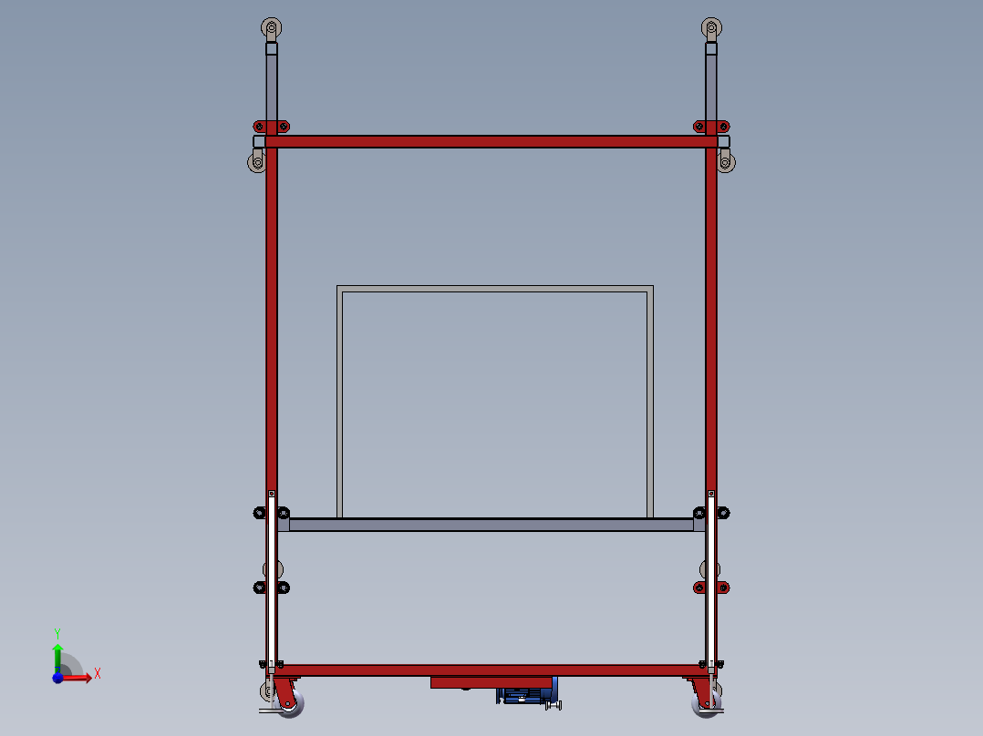升降台模型前视图