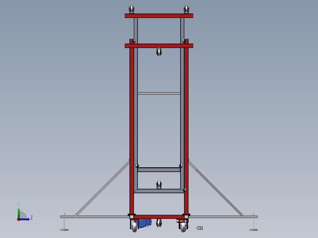 升降台模型左视图