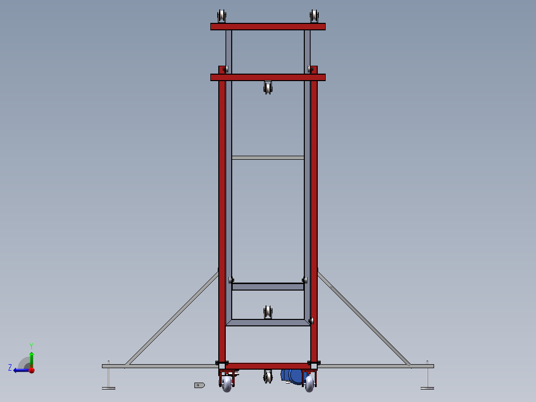 升降台模型右视图