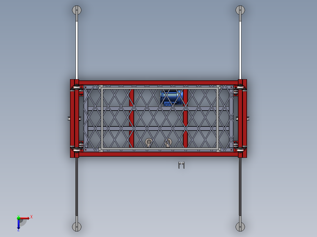 升降台模型俯视图