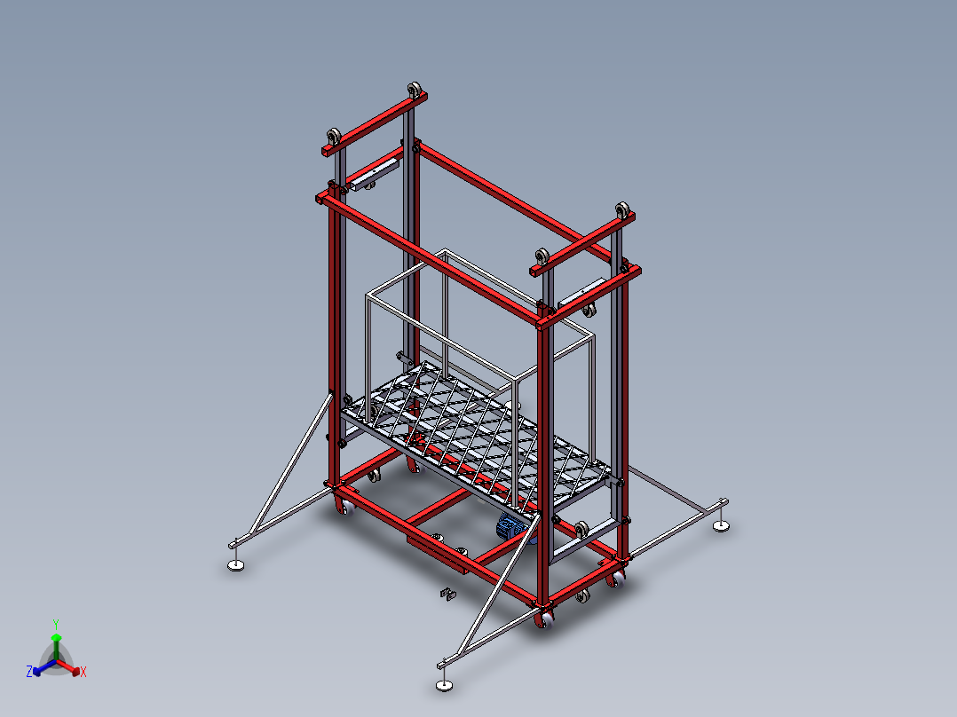 升降台模型正等轴测图