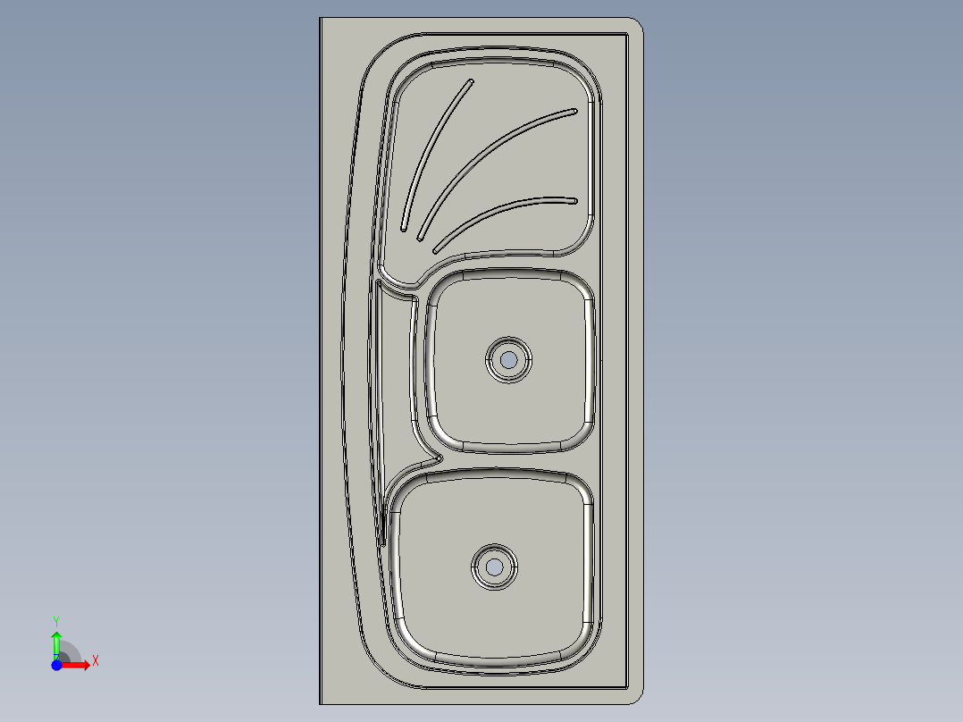 水槽、不锈钢水槽(153)前视图