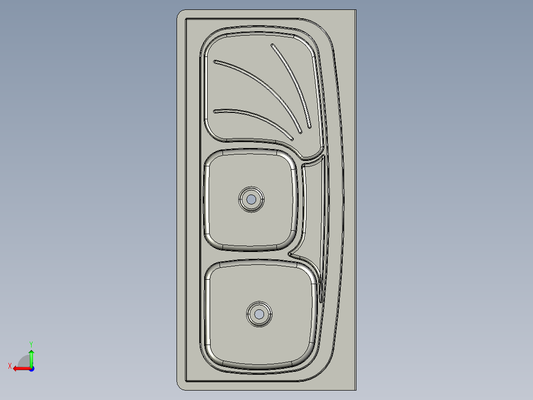 水槽、不锈钢水槽(153)后视图