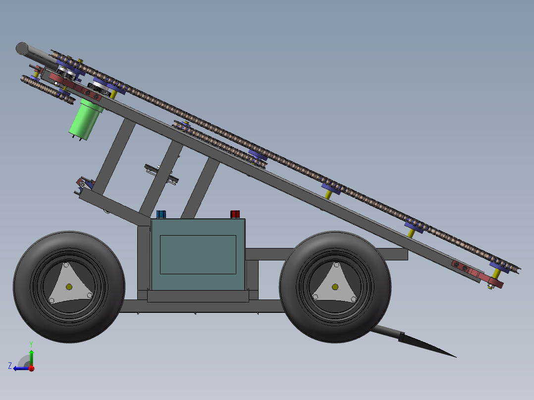 生姜收割机sw18可编辑右视图