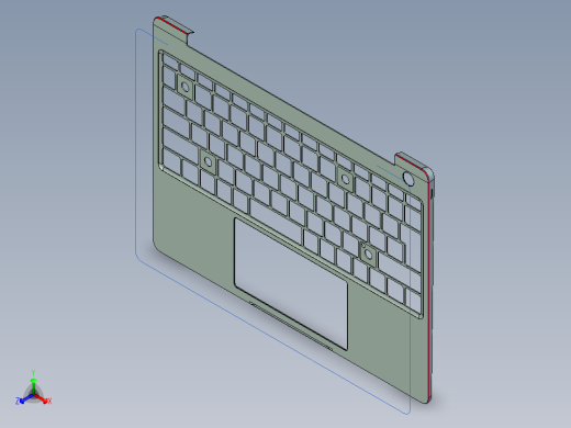 小尺寸键盘铣高光C角程序模型