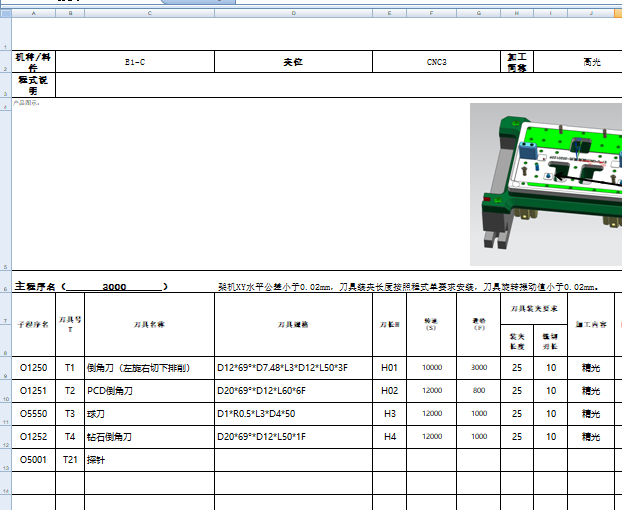 小尺寸键盘铣高光C角程序模型
